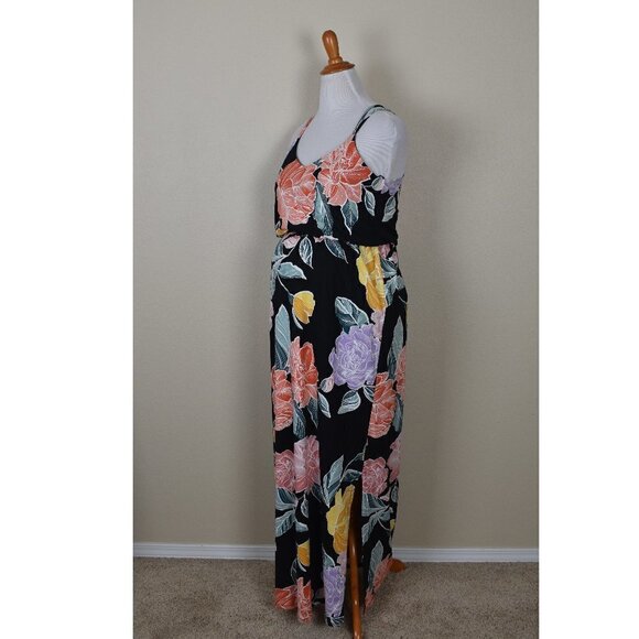 Full Moon Stitch Fix Wendilyn Maternity Floral Maxi Dress NEW L - Picture 1 of 7